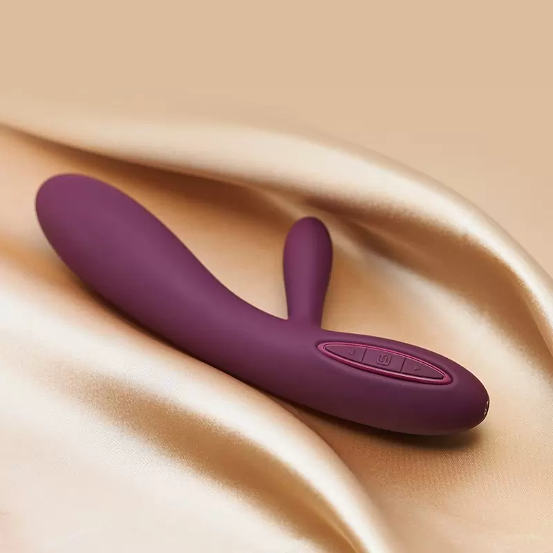 Двойной вибратор Lucas с интеллектуальным режимом, 48 ч без подзарядки – фиолетовый