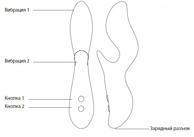 Перезаряжаемый вибратор со стимулятором клитора Black Swan