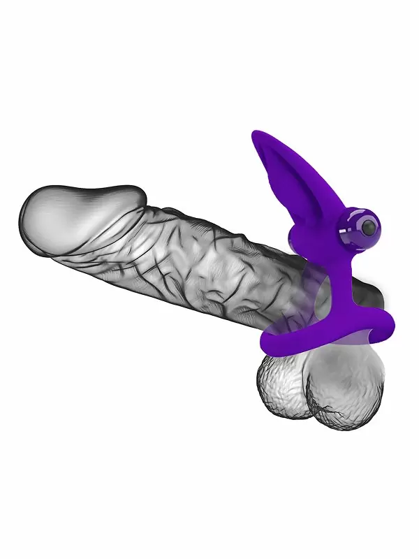 Вибрирующее эрекционное кольцо Pretty Love, для продления эрекции, фиолетовое