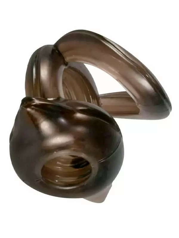 Эластичное эрекционное кольцо с подхватом мошонки Orion Penis Hodenringe, 3,2 см, ТПЕ,  черный