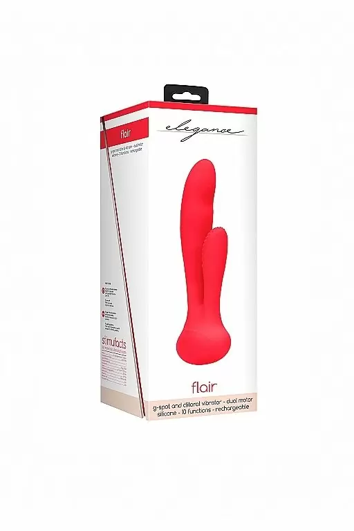 Вибрмассажер кролик Flair (красный)