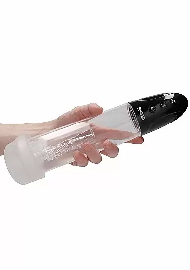 Автоматическая вакуумная помпа Rechargeable Automatic Cyber Pump with Sleeve - Transparent