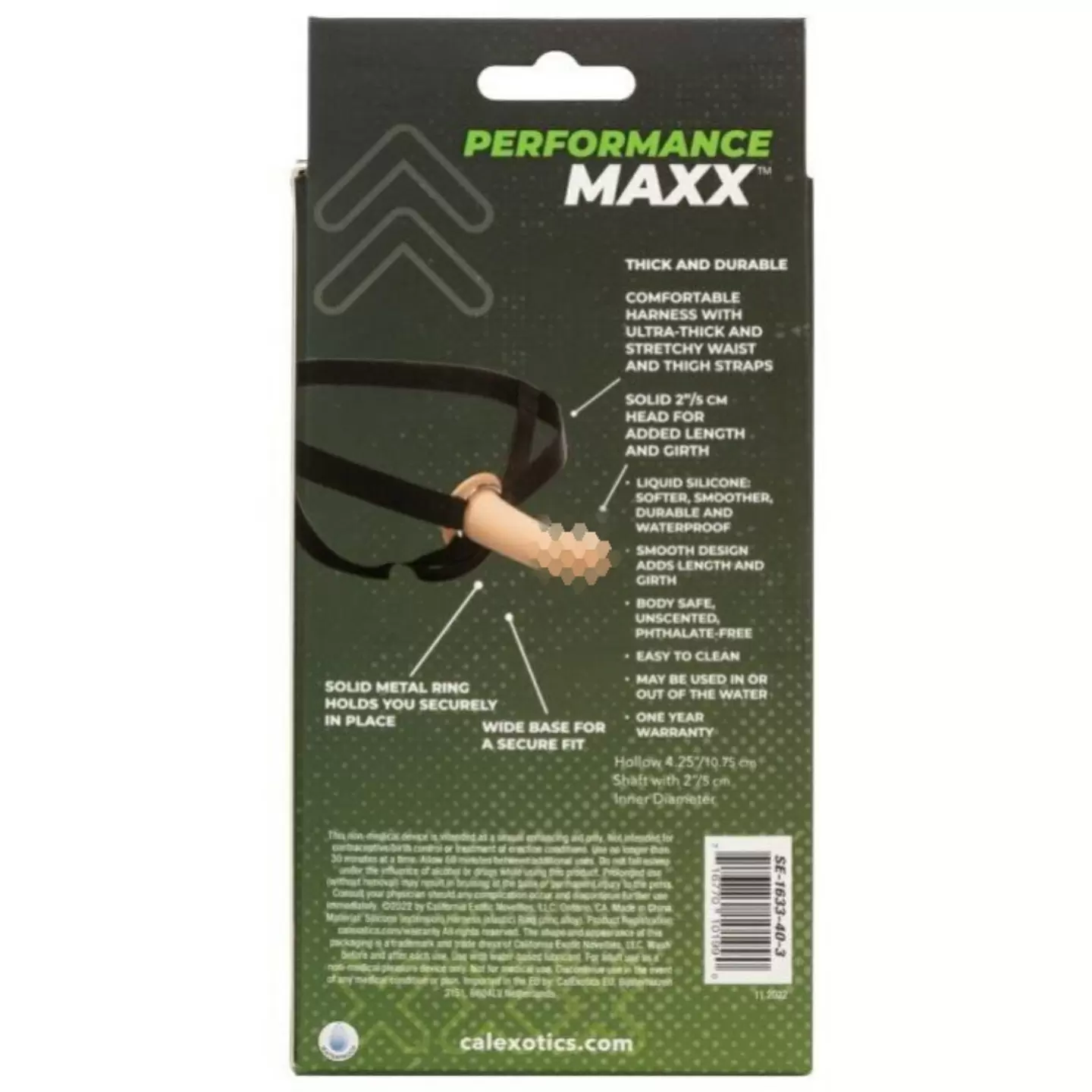 Фаллопротез из силикона Performance Maxx Extension with Harness (15,75 х 5 см.)