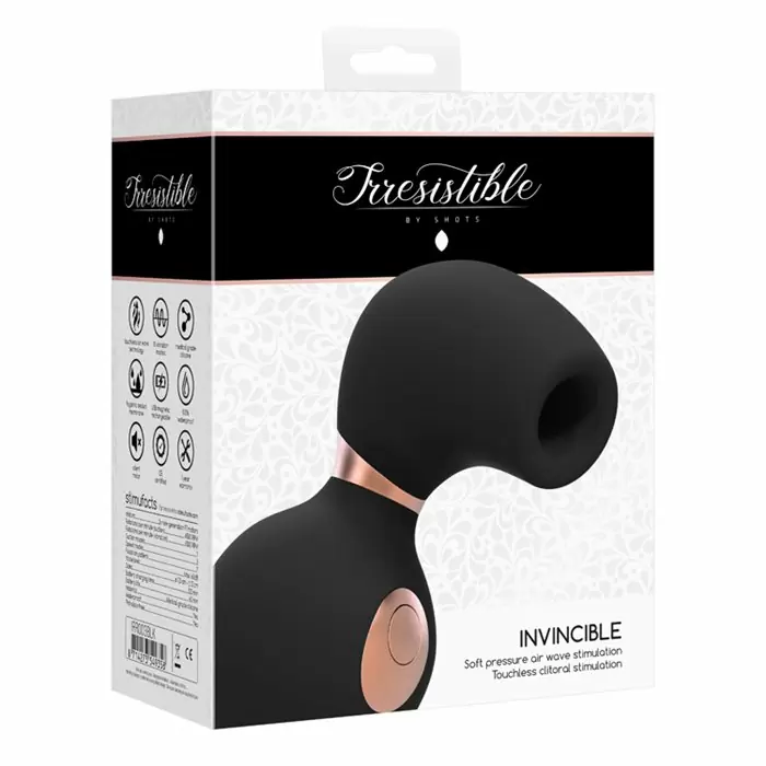 Интенсивный стимулятор клитора Irresistible Invincible Black, 12 см, силикон, черный