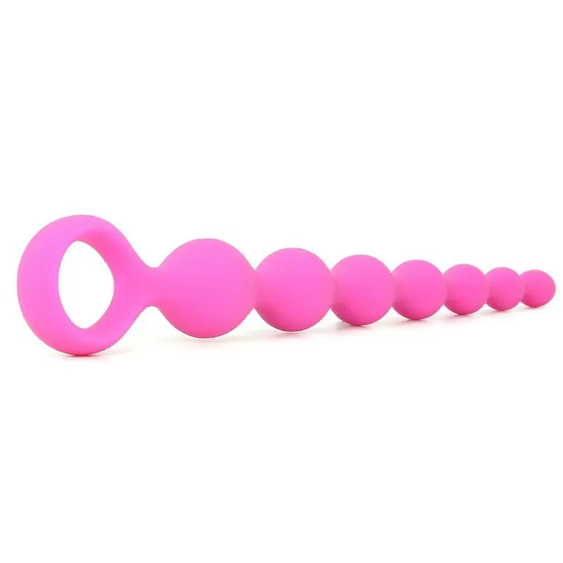 Анальная цепочка Perles D'Lux длинная – розовая	