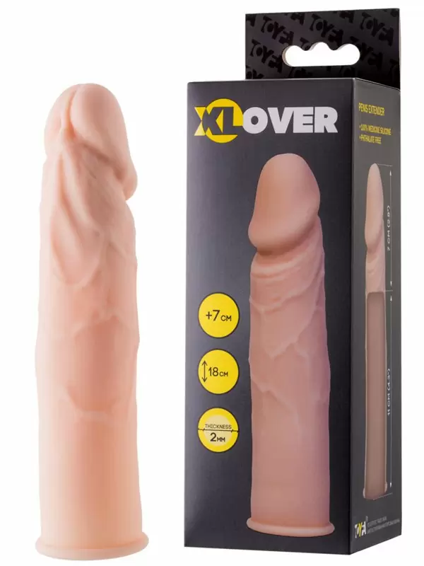 Реалистичная увеличивающая насадка TOYFA XLover - телесный