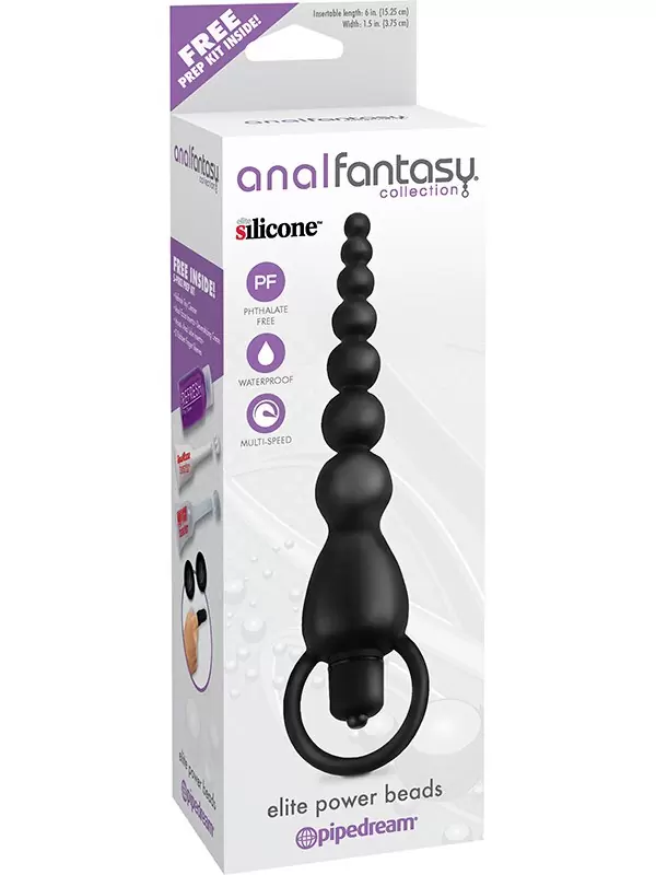 Анальная цепочка Elite Power Beads с вибрацией