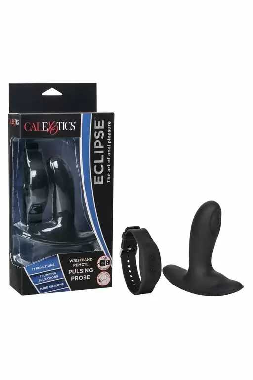 Массажер простаты Eclipse™ Pulsing Probe дистанционным управлением с помощью браслета