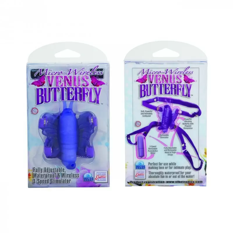 Беспроводной стимулятор бабочка Venus Butterfly с тремя скоростями – фиолетовый