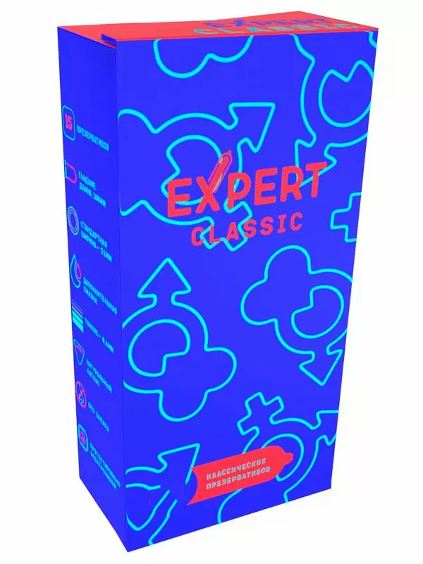 Гладкие презервативы EXPERT Classic, классические, 12 шт
