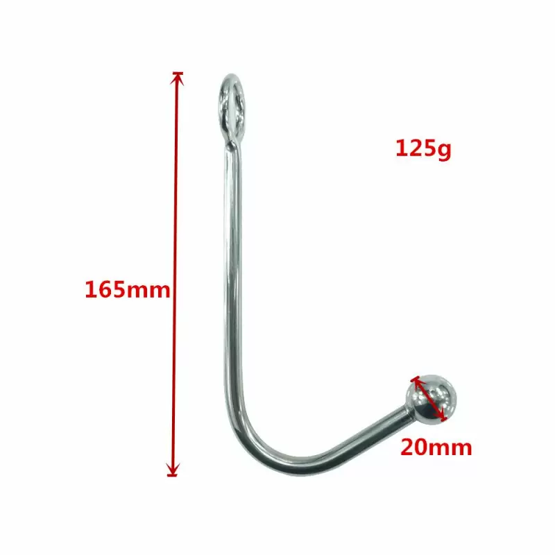 Анальный крюк для подвеса medium из металла Kanikule metal - серебристый	    