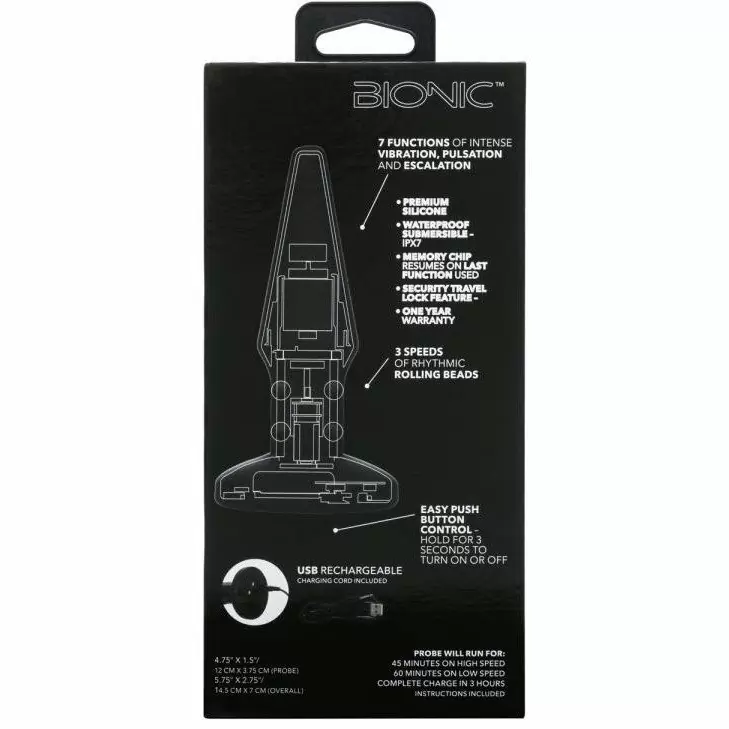 Анальная пробка с массажем бусинами Bionic Beaded Rimming Probe