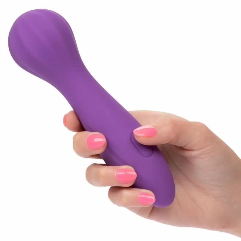 Фактурный вибратор-ванд Stella Liquid Silicone O Wand, 18 см, силикон, фиолетовый