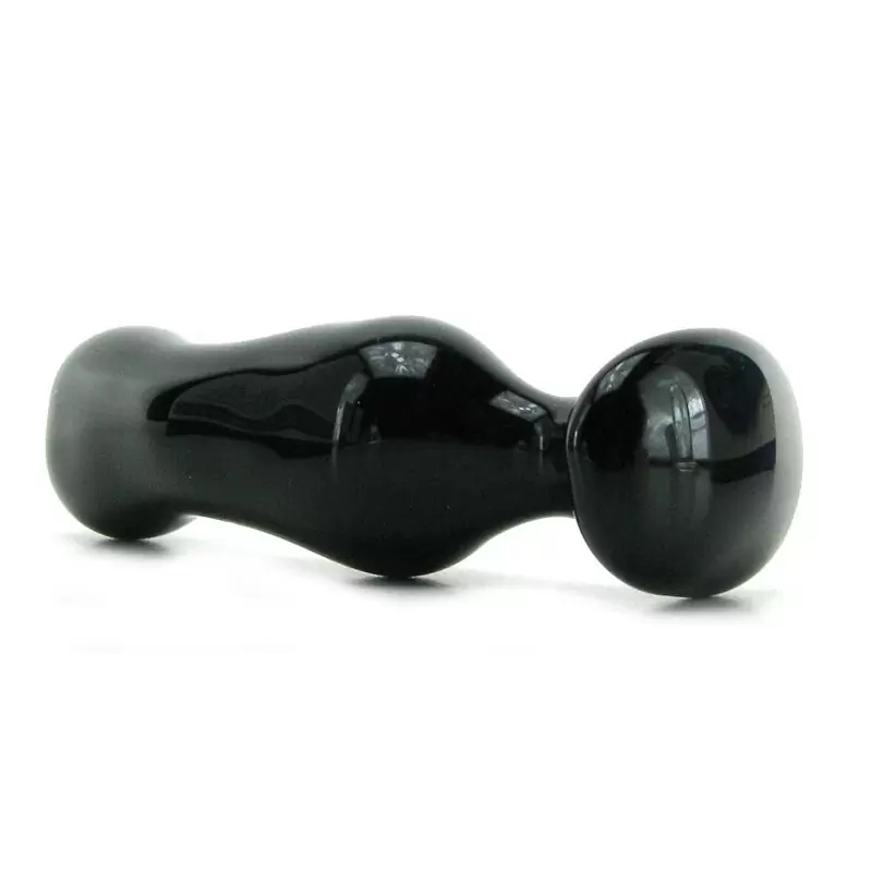 Анальная пробка из стекла Crystal Glass – черная