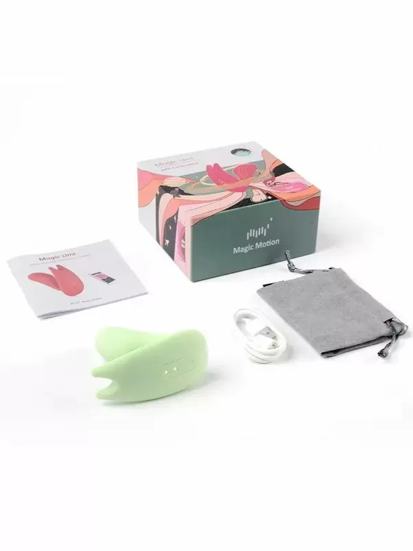 Интерактивный вибратор Magic Motion Umi, 9,5 см, силикон, зеленый