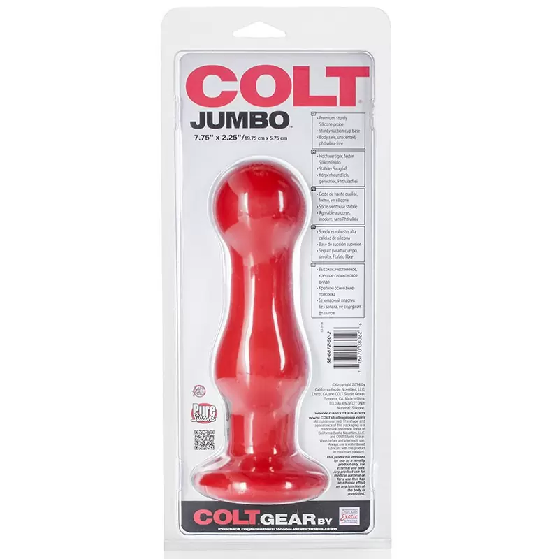 Анальная пробка Colt Jumbo Probe – красная