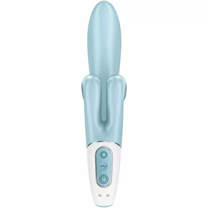 Вибратор-кролик Satisfyer Touch me, два мотора, 21,2 см, 12 режимов, синий