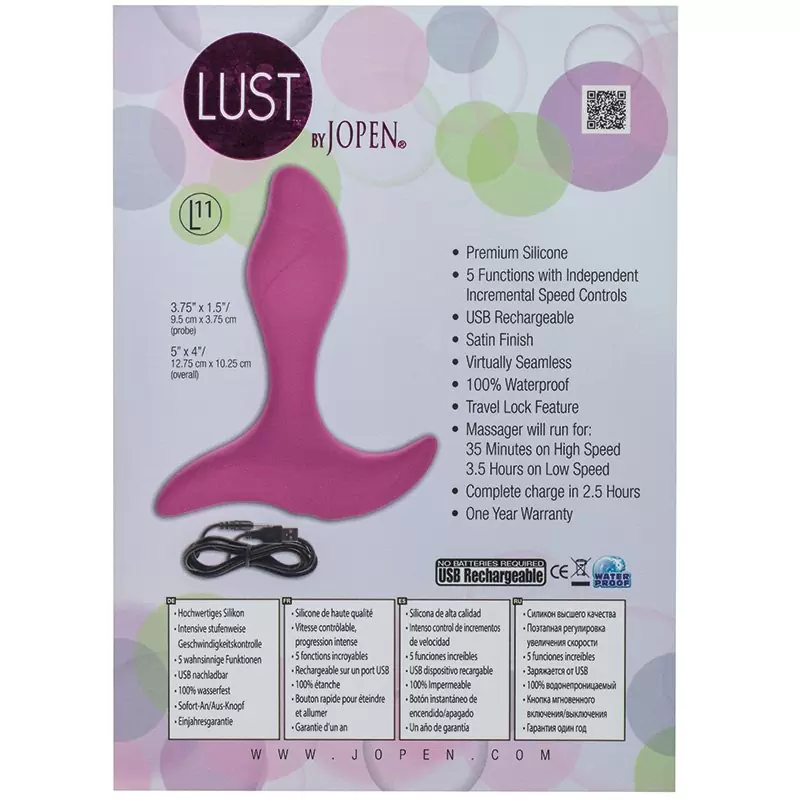 Вибромассажер Lust by Jopen L11 – розовый