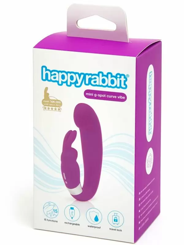 Компактный вибратор-кролик Happy Rabbit, 12 см, силикон, фиолетовый