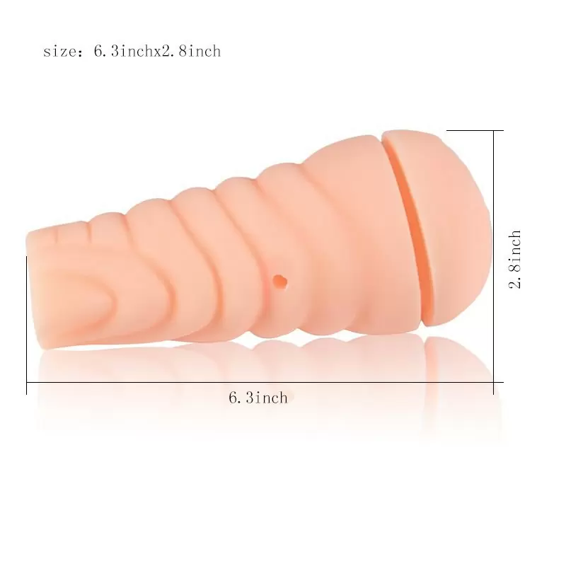 Перезаряжаемый маструбатор вагина RF в тубе - телесный с черным