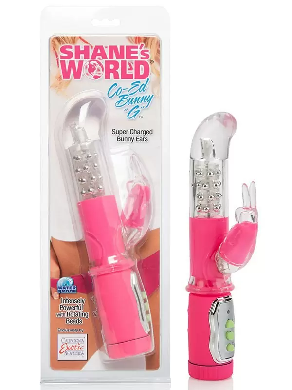 Вибратор для G-точки Shane`s World Co-Ed Bunny G с ротацией – розовый