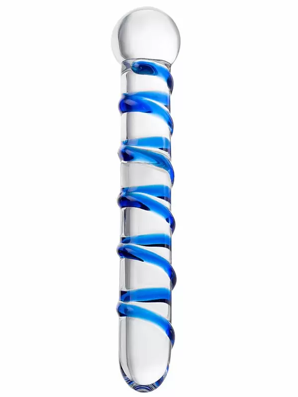 Стеклянный фаллоимитатор Sexus Glass, двусторонний, 19 см 