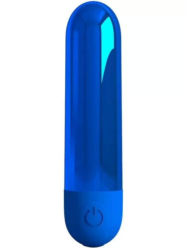Перезаряжаемая вибропуля Baile Kiwi, 10 режимов, 8 см, синяя