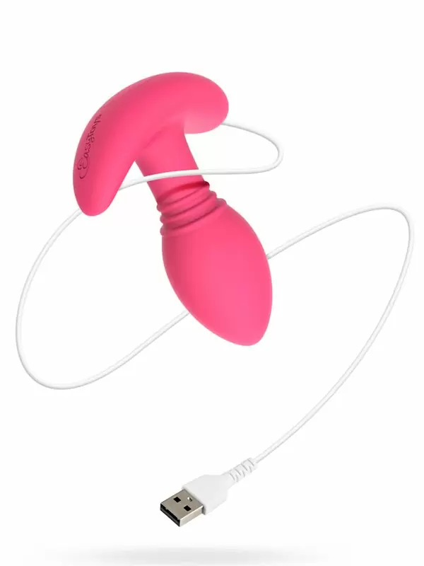 Интерактивная вибропробка One-DC Axel, 10 см, 9 режимов, силикон, розовый