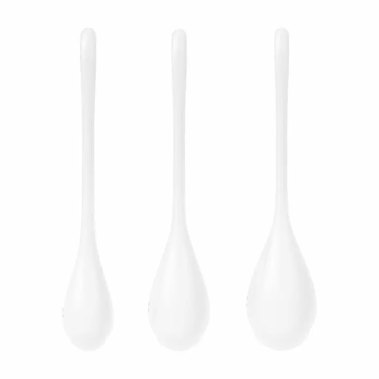 Набор одинарных вагинальных шариков Satisfyer Yoni Power 1, 3 предмета, силикон, белый
