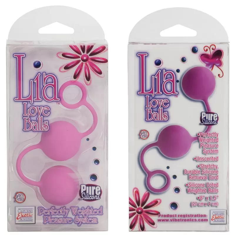 Вагинальные шарики со смещенным центром тяжести Lia Love Balls - Pink