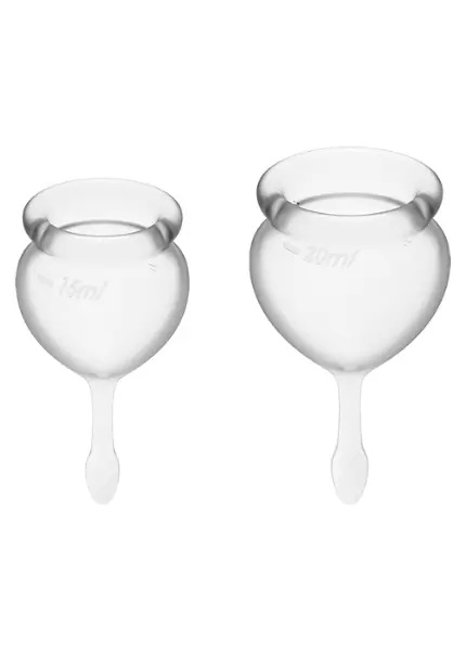 Набор менструальных чаш Satisfyer Feel good Menstrual Cup, 15 и 20 мл, силикон, прозрачный