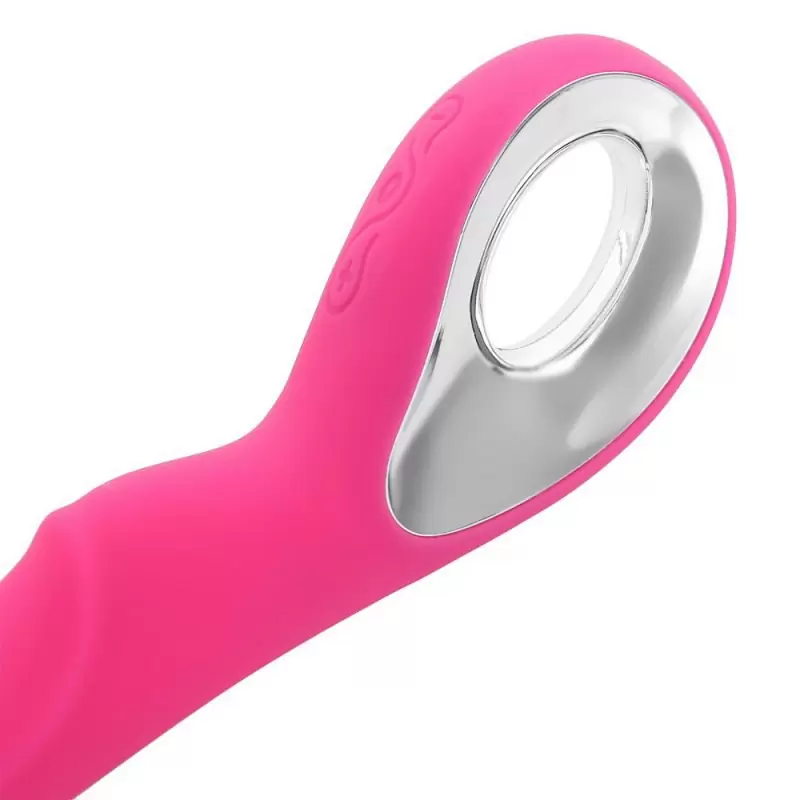 Изящный перезаряжаемый вибростимулятор с рукояткой G-Spot – розовый 