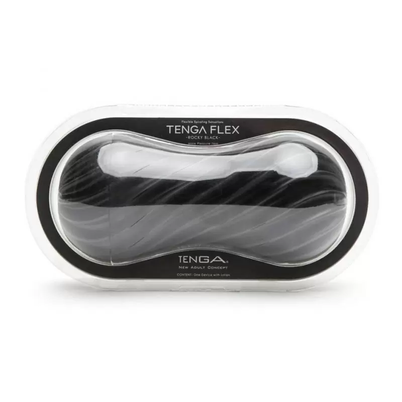 Маструбатор Tenga Flex Rocky Black - черный