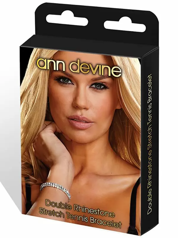 Браслет из кристаллов Ann Devine - Stretch Tennis Bracelet – серебристый