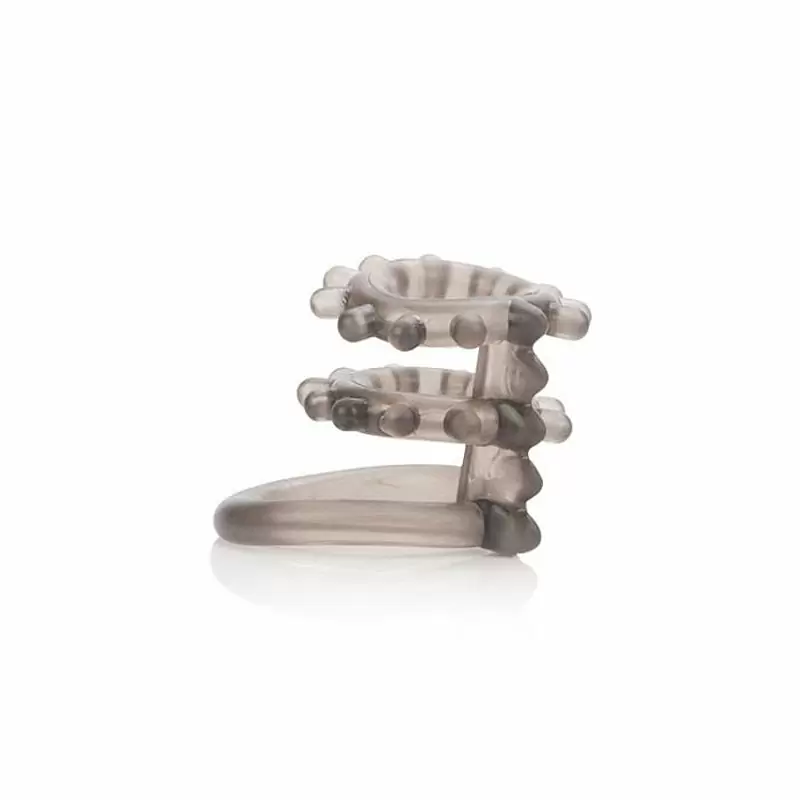 Текстурированная насадка на пенис Support Master Double Pleasure – серый