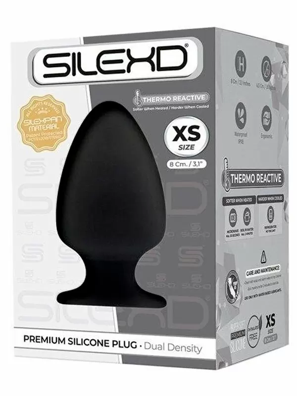 Анальная пробка SILEXD Plug Model 1, 8 см, силикон, черный