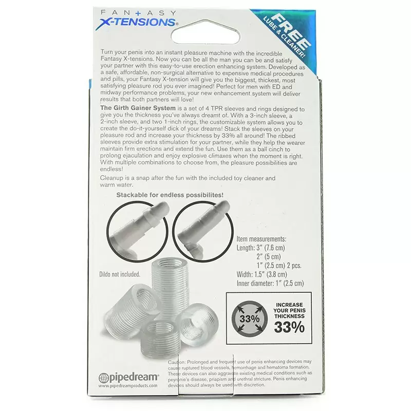 Насадка увеличитель Girth Gainer System раздельная – прозрачная	