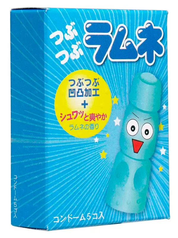 Рельефные презервативы Sagami Studded Lemonade, 19см, с ароматом лимонада, латекс, 5шт