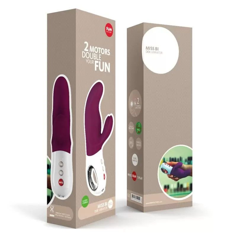 Инновационный вибратор-кролик Fun Factory Miss Bi, 17 см, силикон, пурпурный