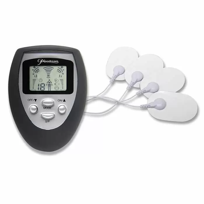 Набор для электростимуляции Deluxe Shock Therapy Travel Kit - черный с белым