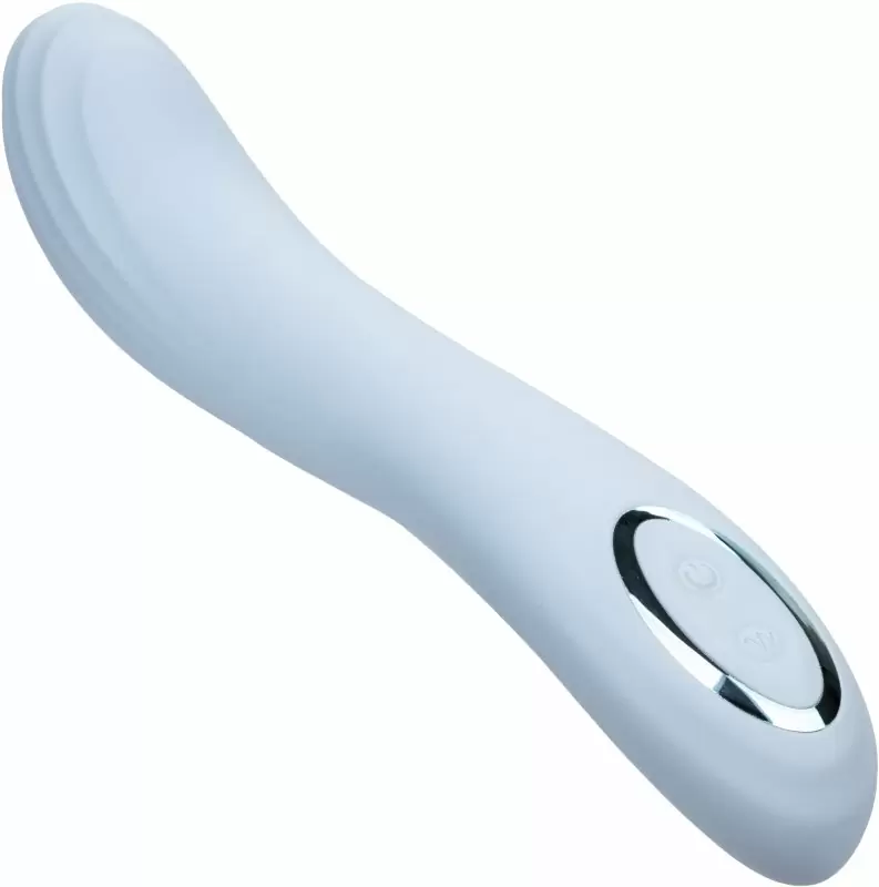 Изогнутый вибратор AZURE COLLECTION - CONTOURED G, 22,8 см, силикон, голубой