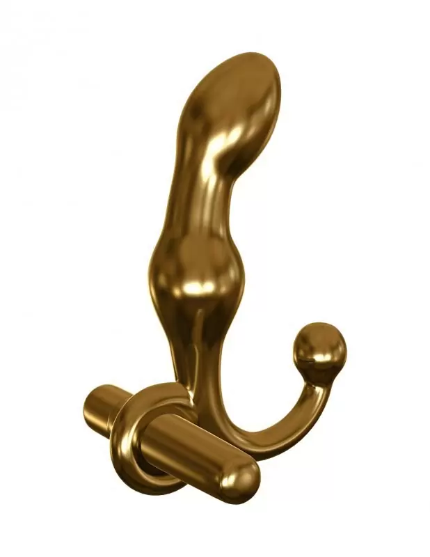 Анальный стимулятор Icicles Gold Edition G08 с вибрацией – золотой