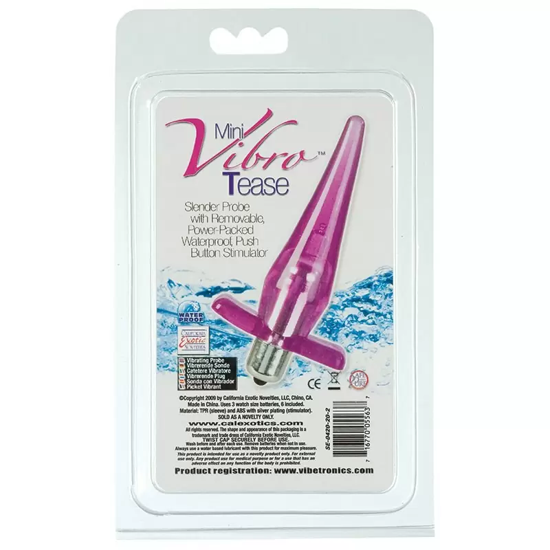 Анальная пробка Mini Vibro Tease с вибрацией – розовый