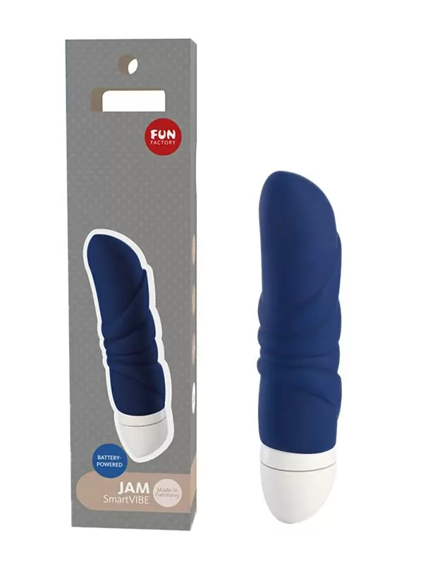 Компактный вибратор Fun Factory Jam, 12,7 см, силикон, синий