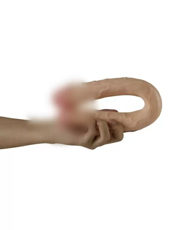 Реалистичный двусторонний фаллоимитатор REAL, 46 см, диаметр 4 см, ПВХ, телесный