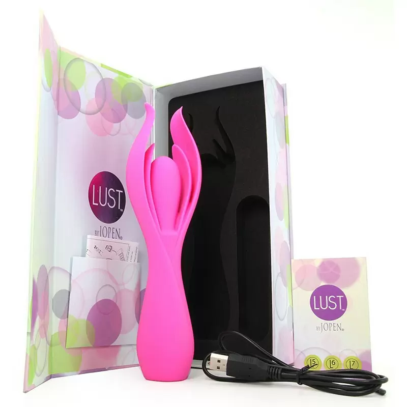 Вибромассажер с двойными лепестками Lust by Jopen L7 перезаряжаемый – розовый