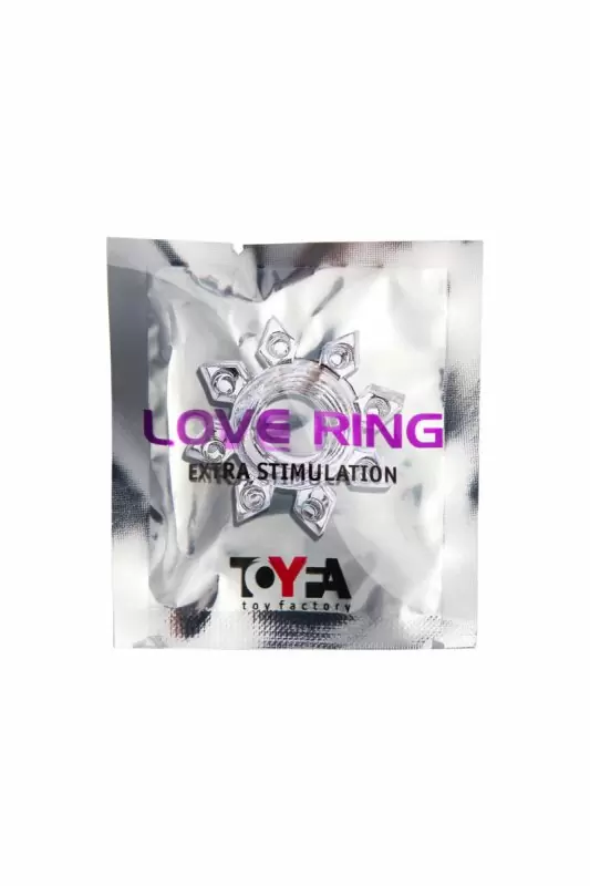 Эрекционное кольцо TOYFA в форме снежинки - прозрачный