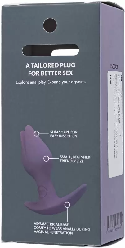 Эргономичная анальная пробка Fun Factory Analplug Bootie FEM, для ношения, силикон, фиолетовая