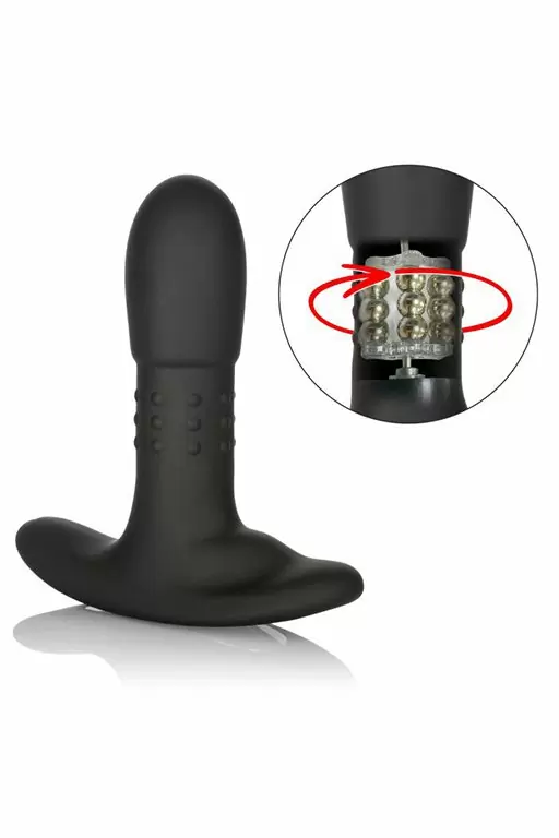 Инновационный массажер простаты Eclipse Beaded Probe с функцией памяти - черный