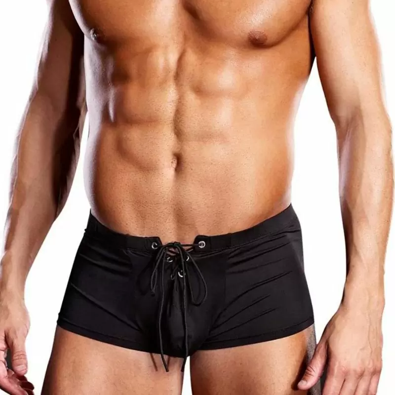 Черные боксеры BlueLine на шнуровке – L/XL